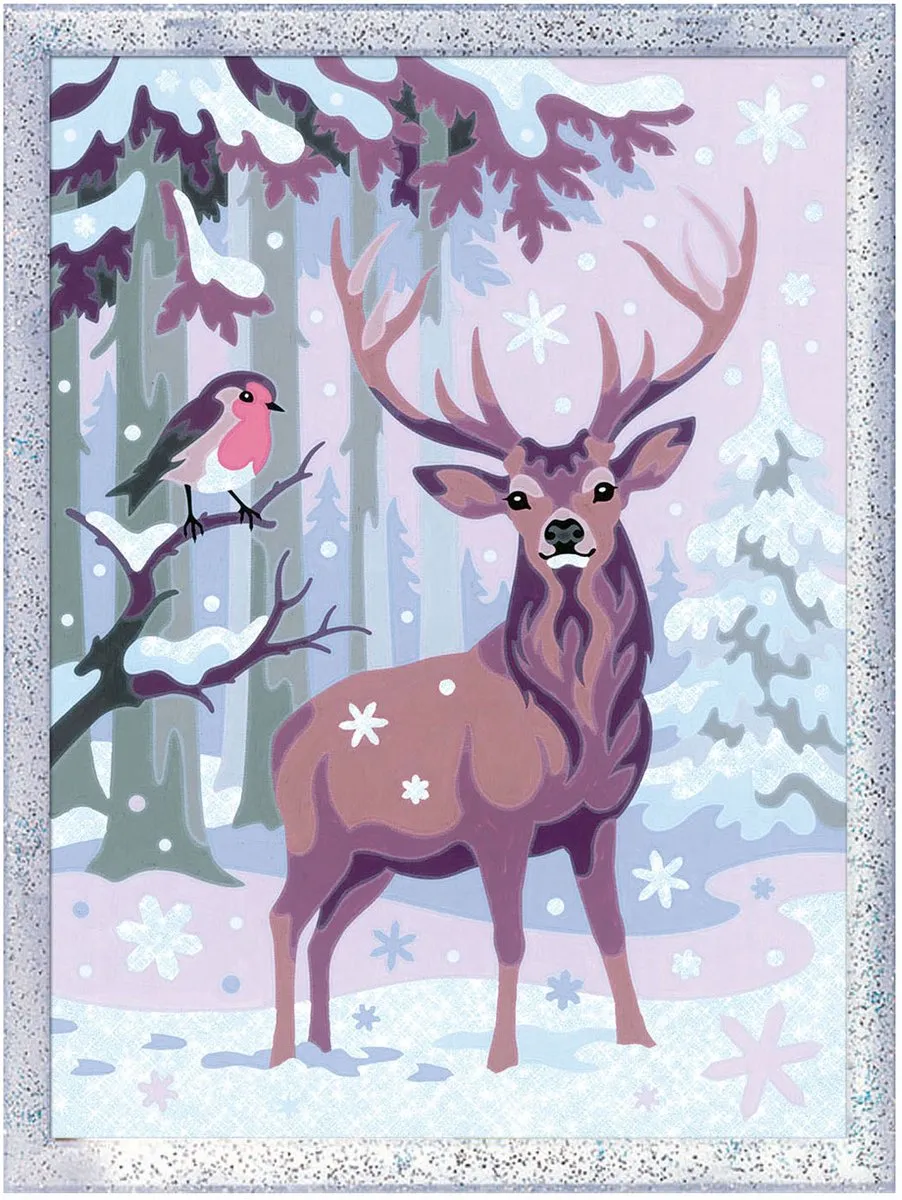 Ravensburger CreArt Festive Friends Schilderen op nummer - Multicolor - 15 Kleuren