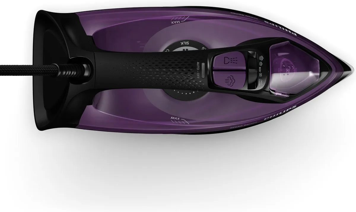 Philips DST5030/80 Stoomstrijkijzer 2400W - 45g/min Stoom - Zwart/Paars