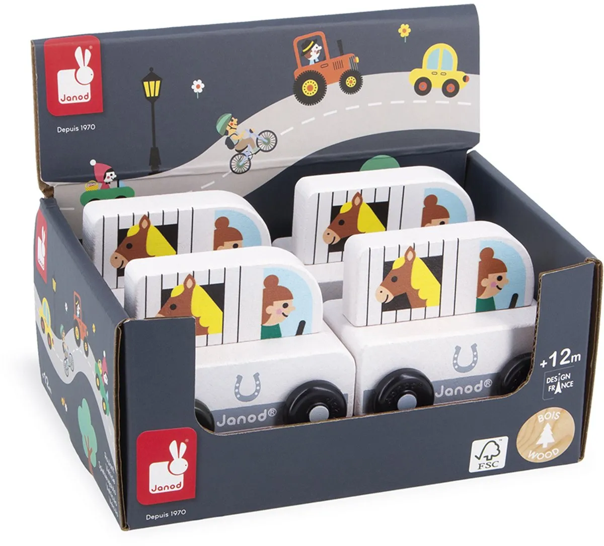 Janod Cross Roads Houten Paardentrailer 11.5934 - afbeelding 6 van 6
