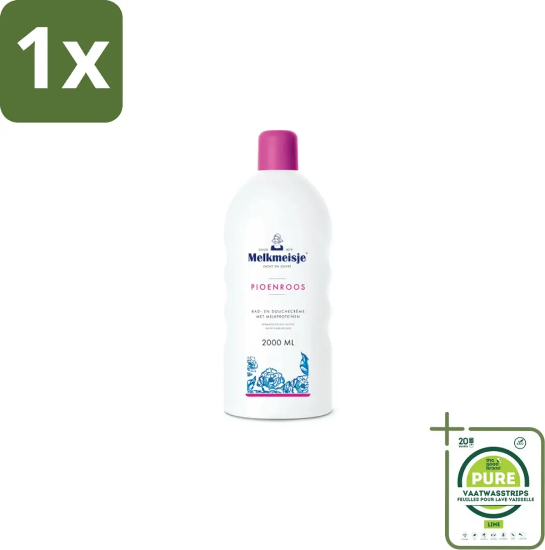 Melkmeisje Bad en Douchecrème Pioenroos 2000ml