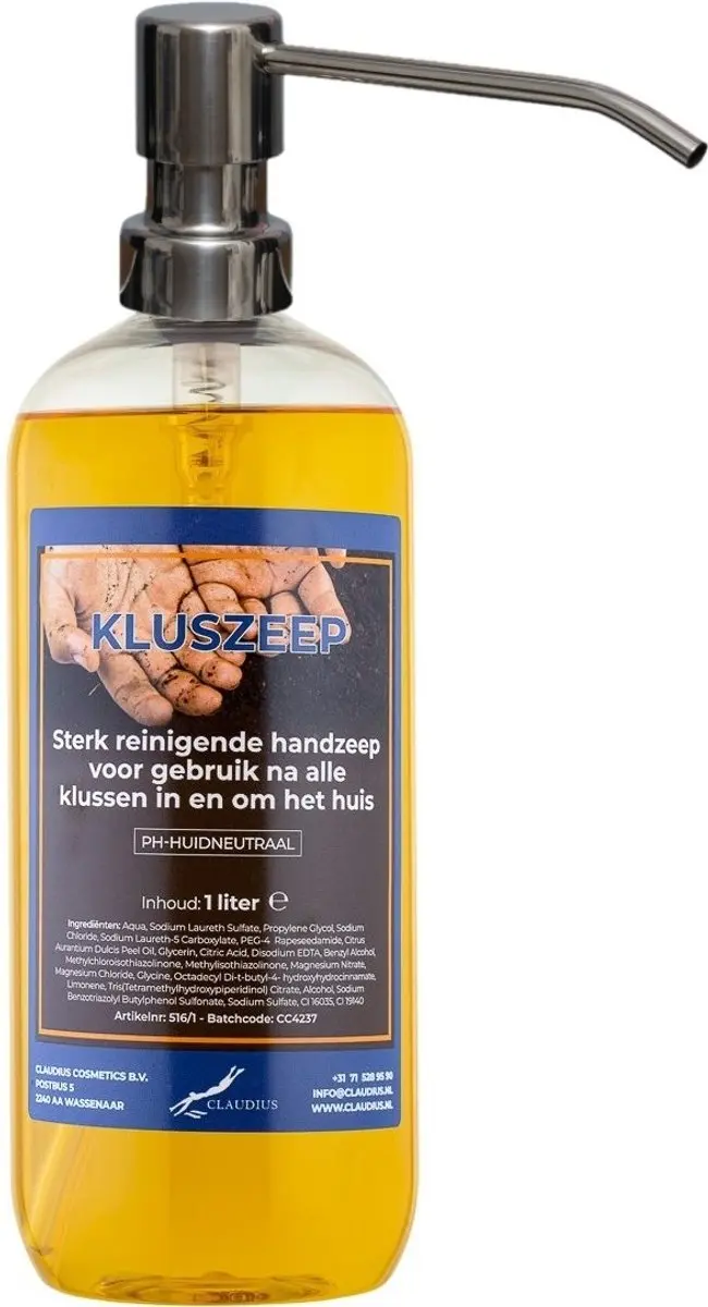 Splashbox Cosmetics Kluszeep 1L - RVS Pomp