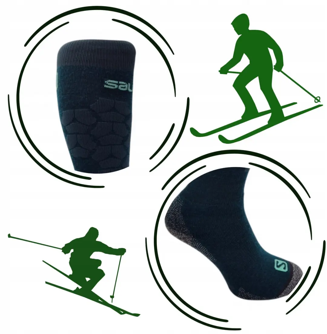 Salomon S/Access Merino Skisokken 36-38 - Groen