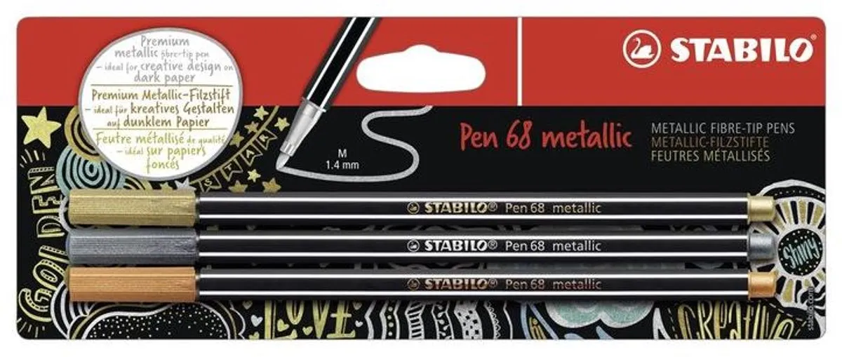 STABILO Pen 68 Metallic Premium Viltstiften