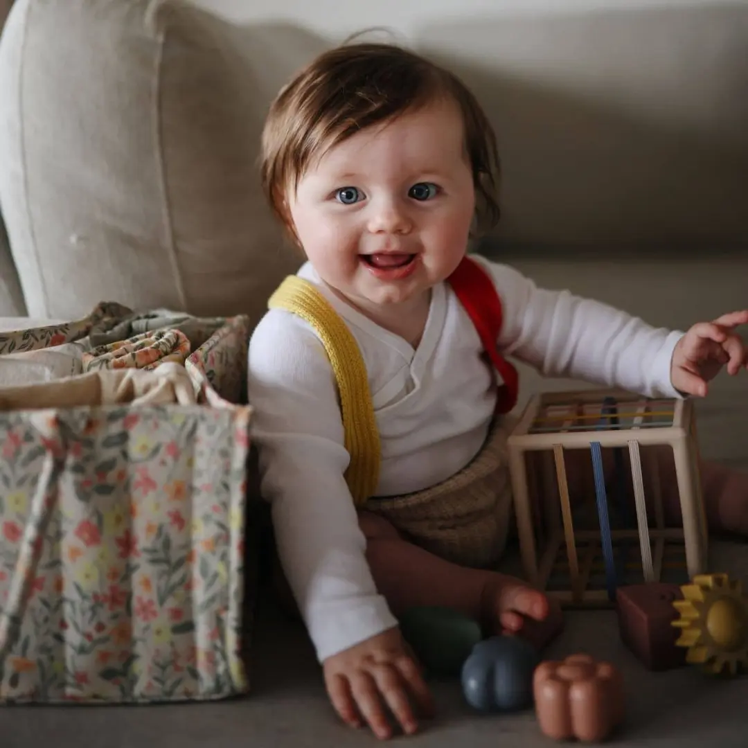 Mushie Diaper Caddy Draagbare Luierorganizer 13L - 3 Vakken