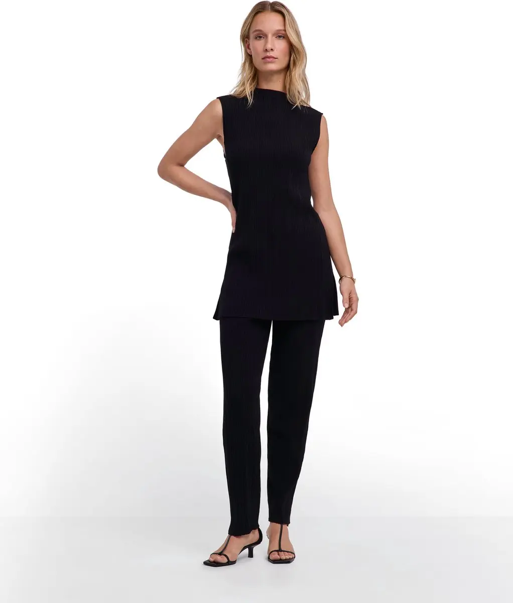 Falke Finest Plissee Long Koeling Viscose Tanktop XS - Zwart