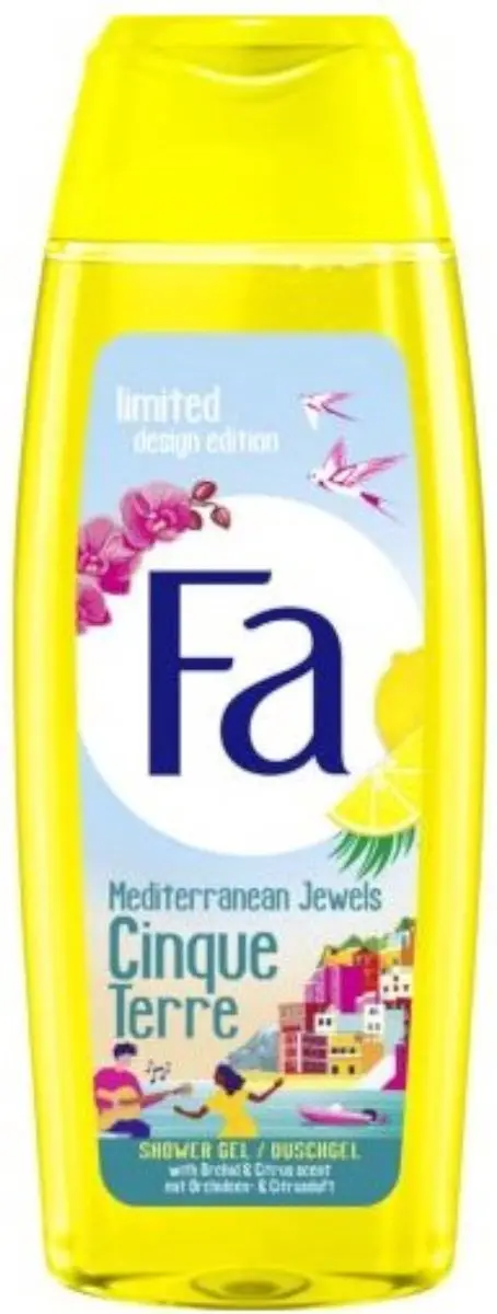 Fa Mediterranean Jewels Amalfi Douchegel - Orchidee & Citrus 250ml - 15 Stuks