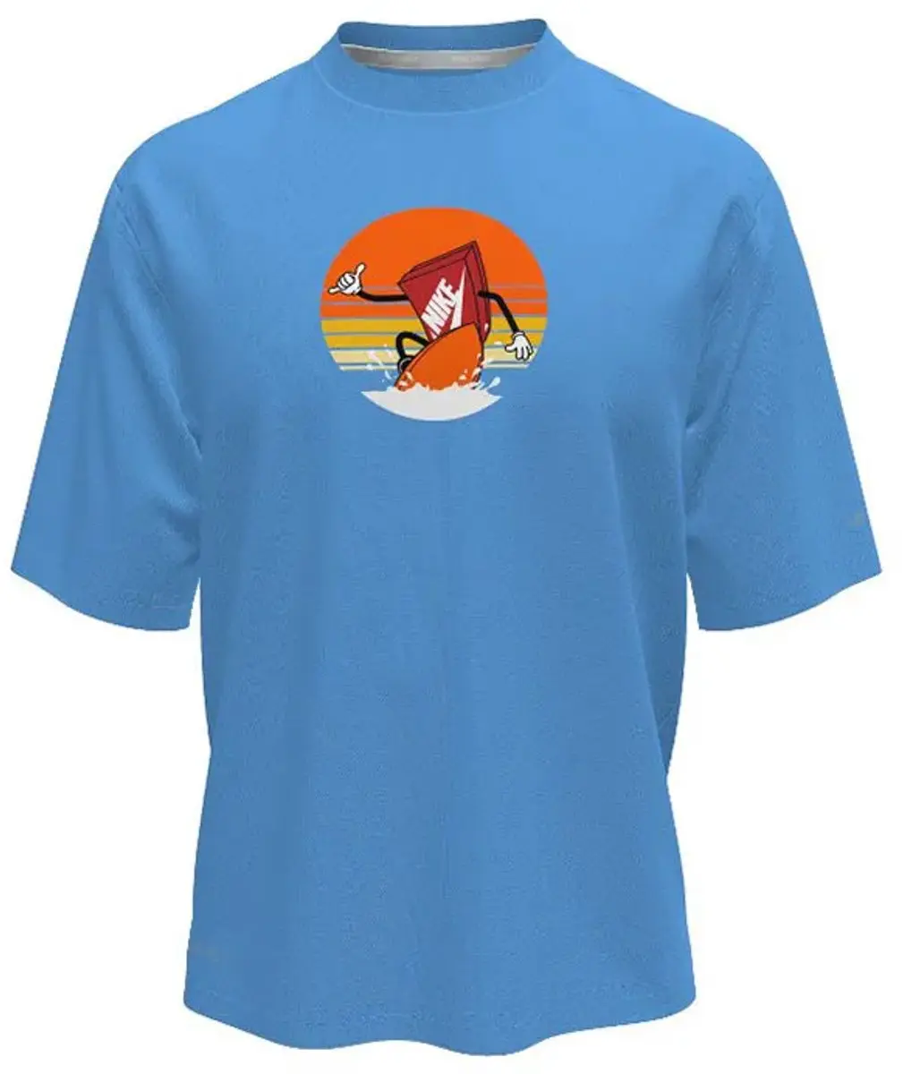 Nike Swim Sunset Surf T-shirt Met Korte Mouwen Blauw 6-7 Years Jongen
