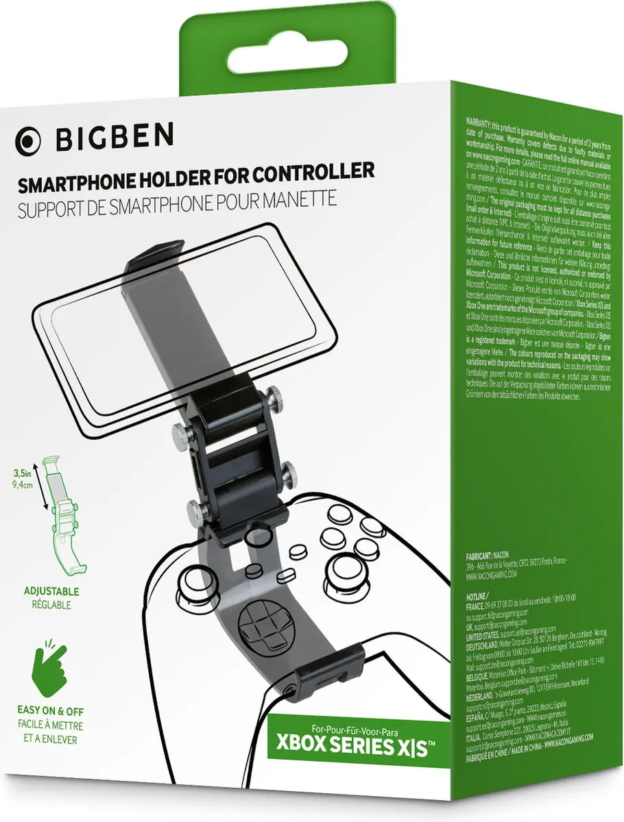Bigben Smartphone Houder XBXSMARTHOLDER - Xbox Series X|S/One - Zwart