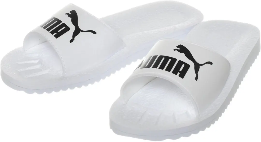 PUMA Purecat Slide Pantoffels - Wit/Zwart - Maat 42