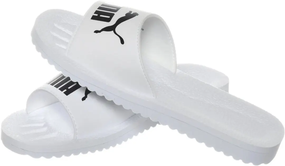 PUMA Purecat Slide Pantoffels - Wit/Zwart - Maat 42