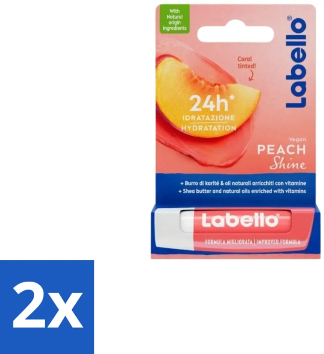 Labello Lippenbalsem Peach Shine 4,8g