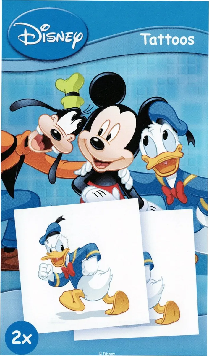 Disney Donald Duck Neptattoo - 4 Stuks