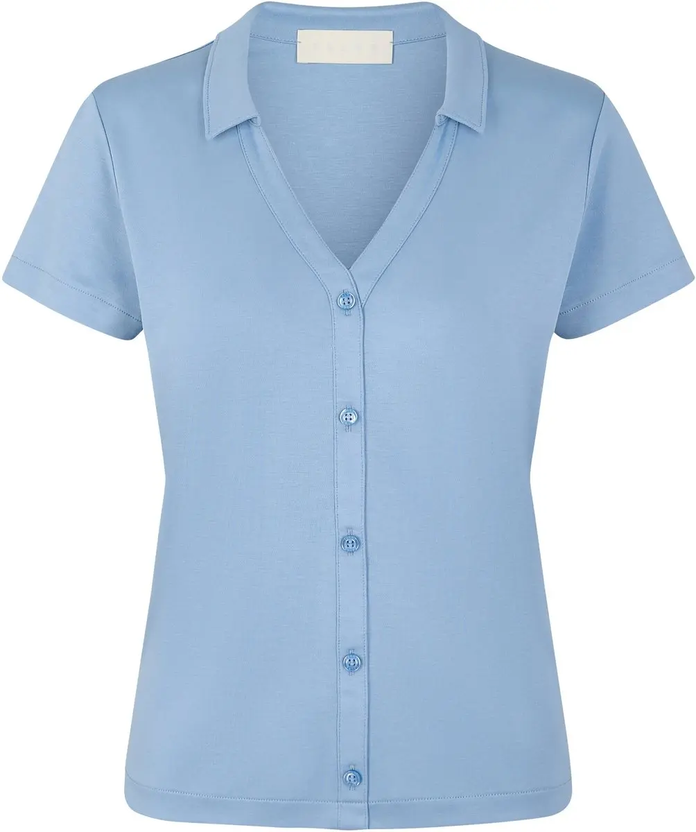 Falke Selection Blouse Lyocell Katoen Dames - S - Blauw
