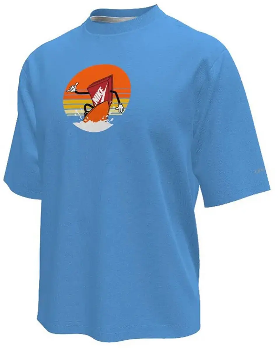 Nike Swim Sunset Surf T-shirt Met Korte Mouwen Blauw 5-6 Years Jongen