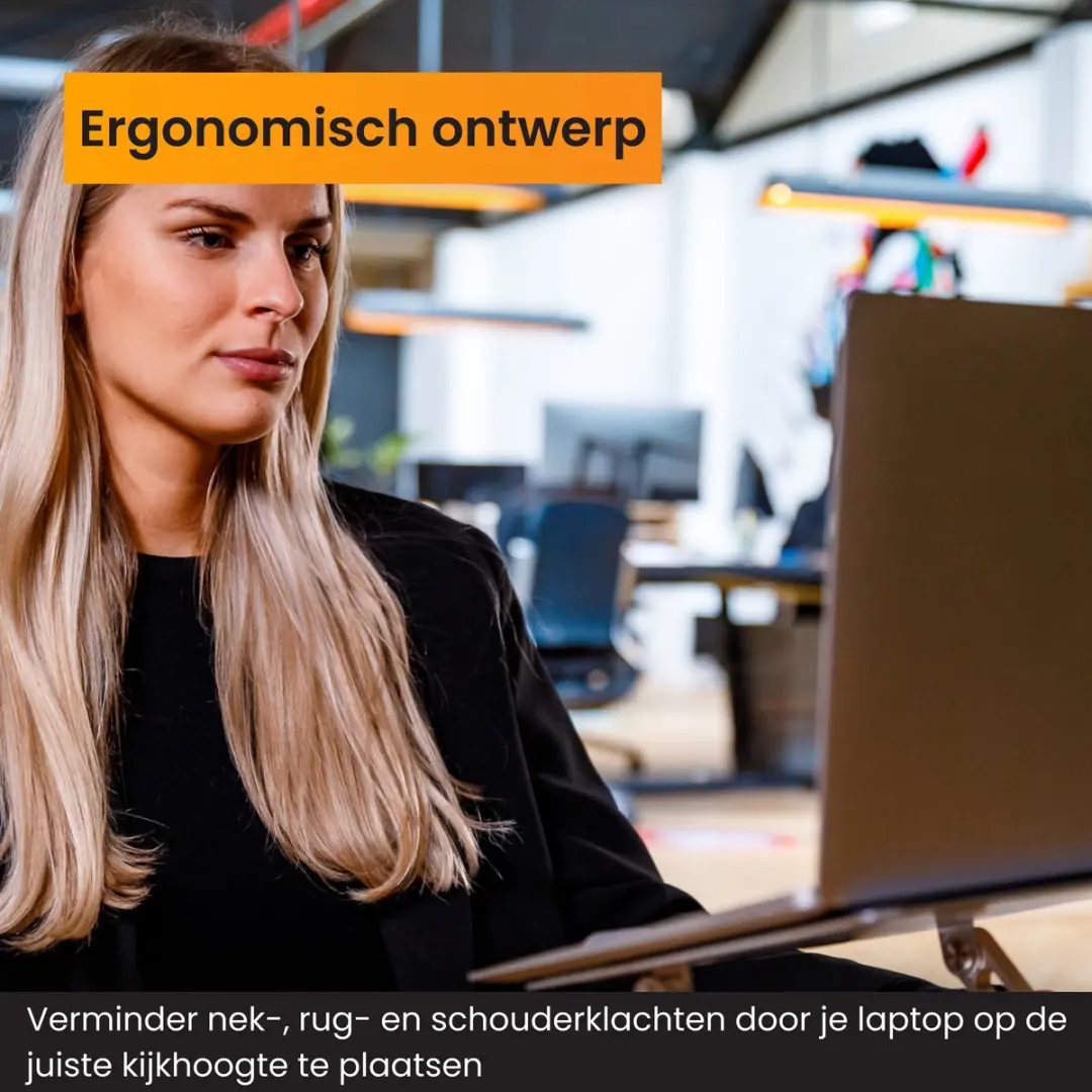 R2B Laptopstandaard Verstelbaar 10-17" - Zwart