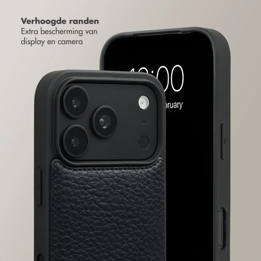 Selencia Hoesje iPhone 17 Pro - 2 Pasjes - Zwart