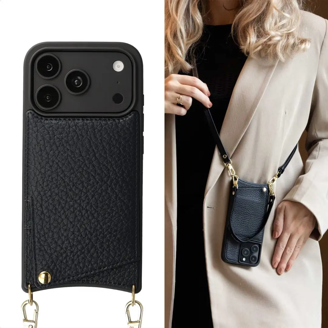 Selencia Hoesje iPhone 17 Pro - 2 Pasjes - Zwart