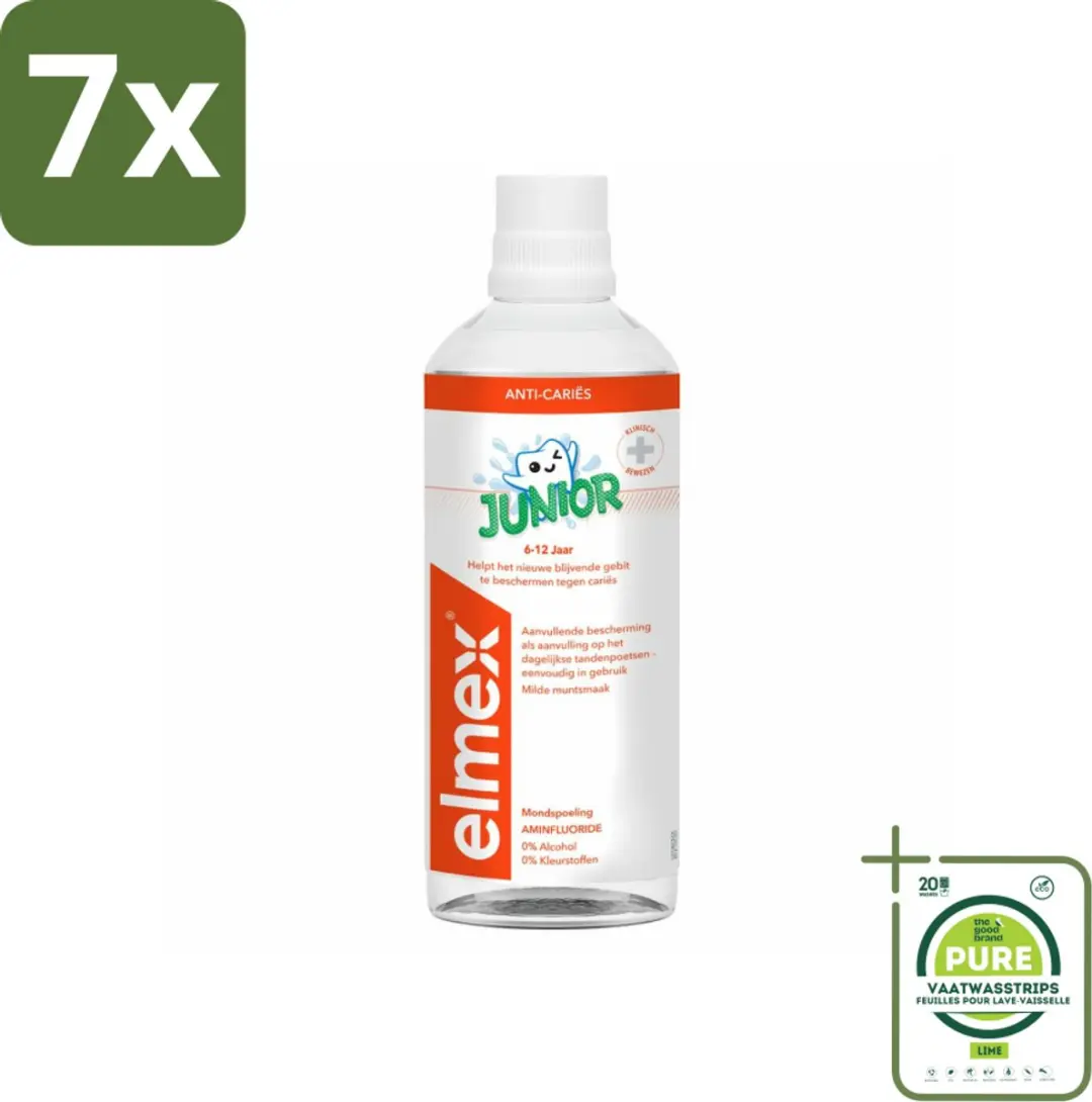 Elmex Mondspoeling Junior 400ml - 7 Stuks