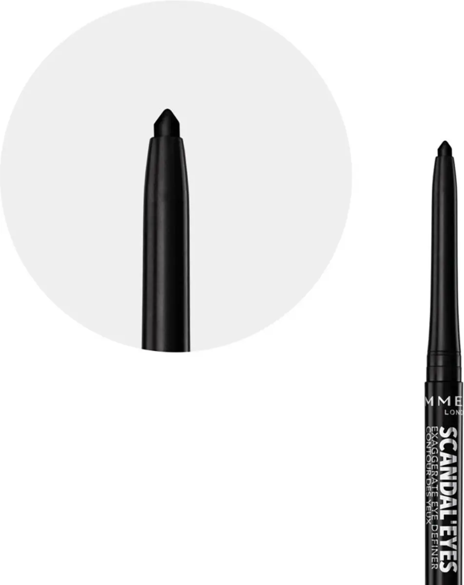 Rimmel London Exaggerate Eye Definer Eyeliner 001 Zwart - 3x1g