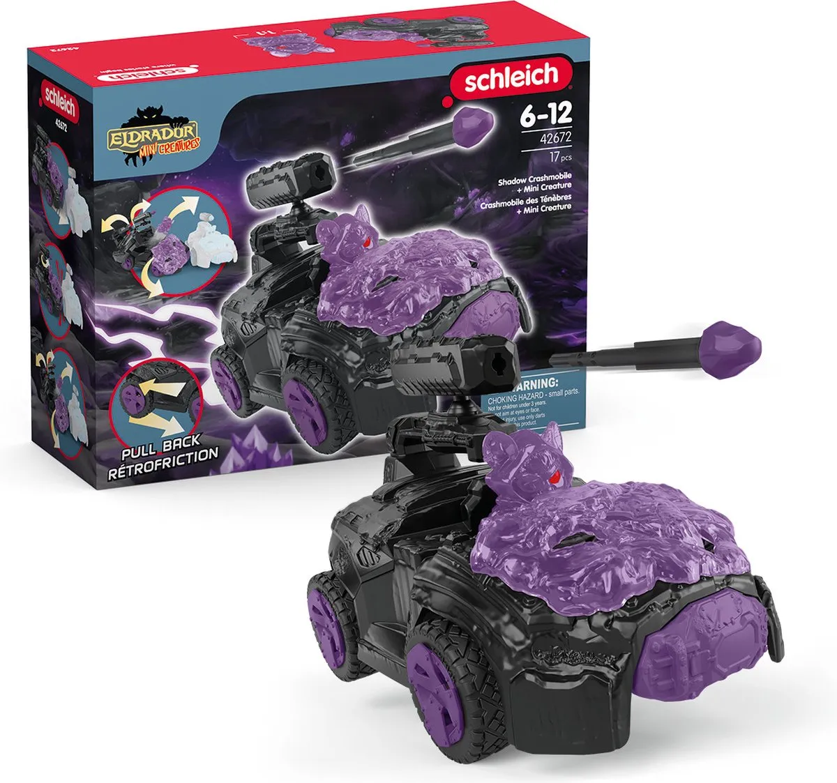 Schleich Eldrador Creatures Crashmobiel - 42672 - Zwart/Paars