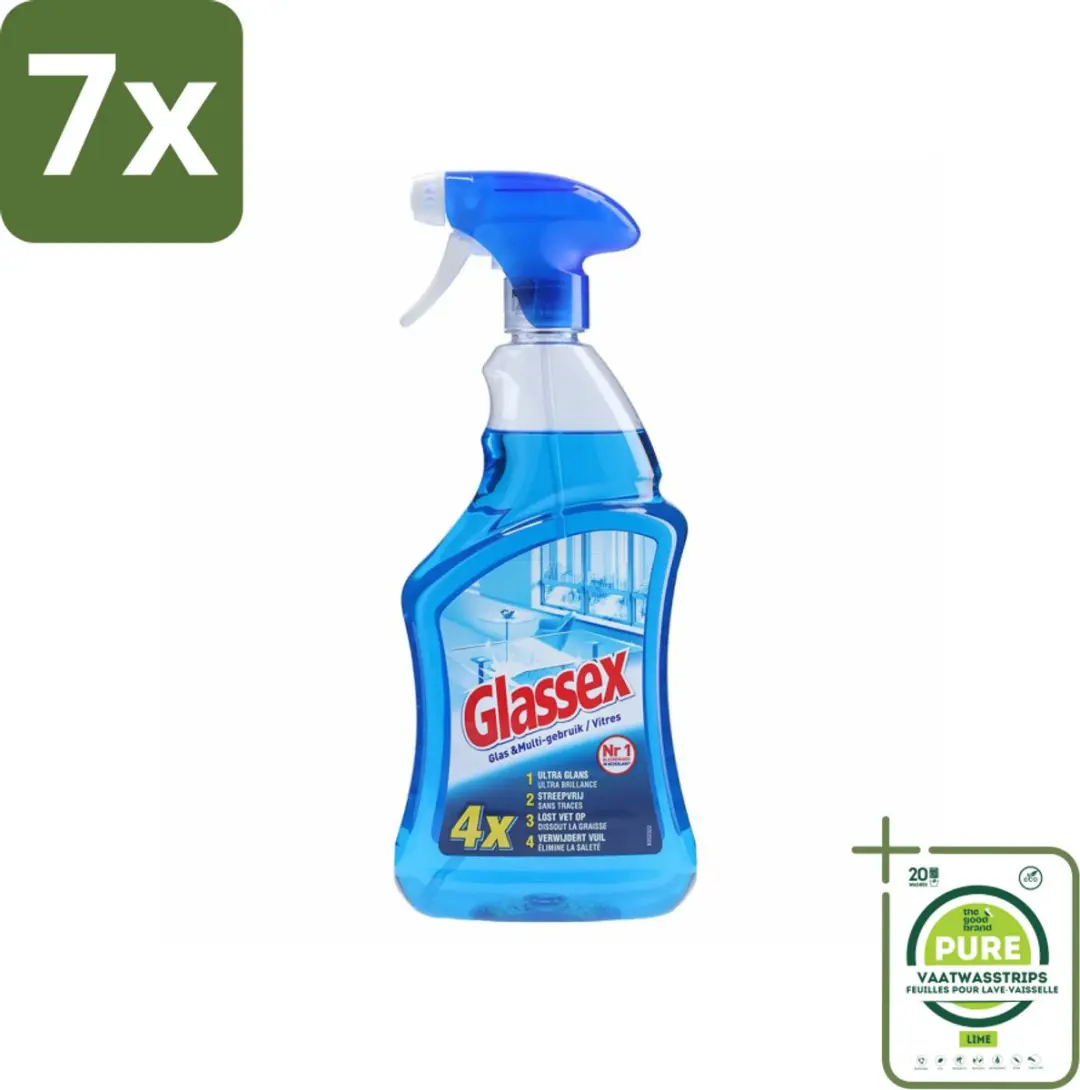 Glassex Glas & Multi Schoonmaakspray 750ml - 7 Stuks