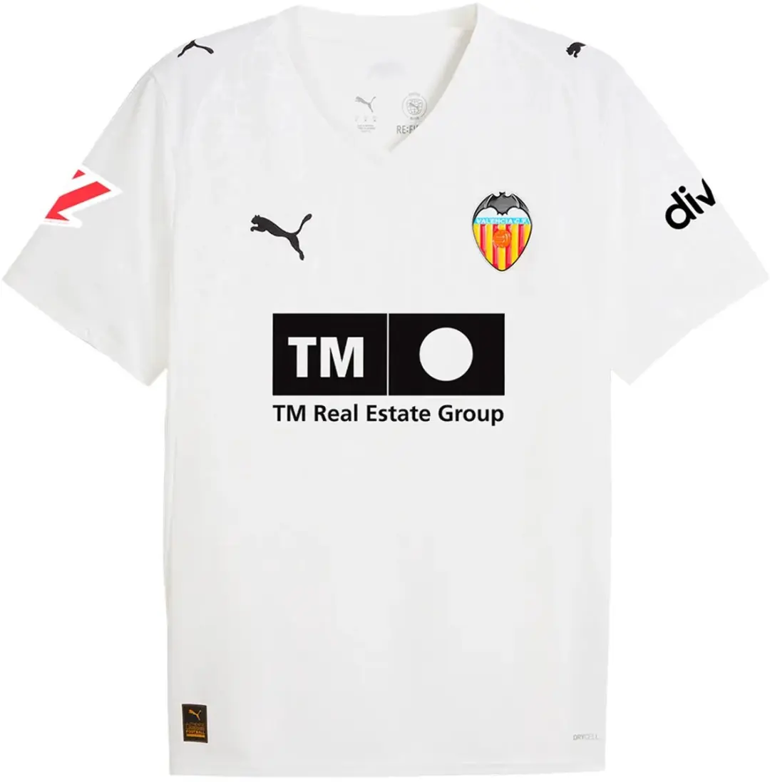 Puma Valencia Cf 25/26 Replica Thuis Korte Mouw T-shirt Junior Wit 9-10 Years Ki