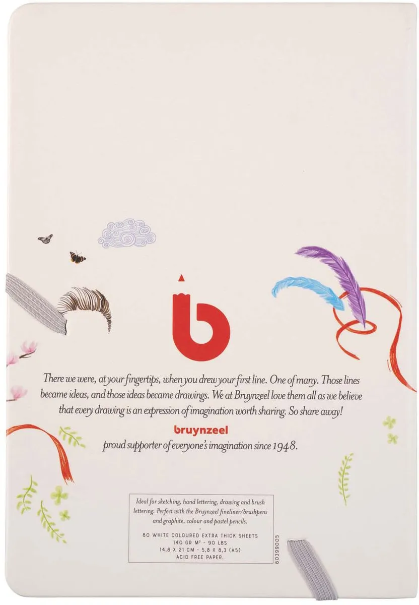 Bruynzeel Creatives Schets/notitieboek A5 80 Vel - Wit