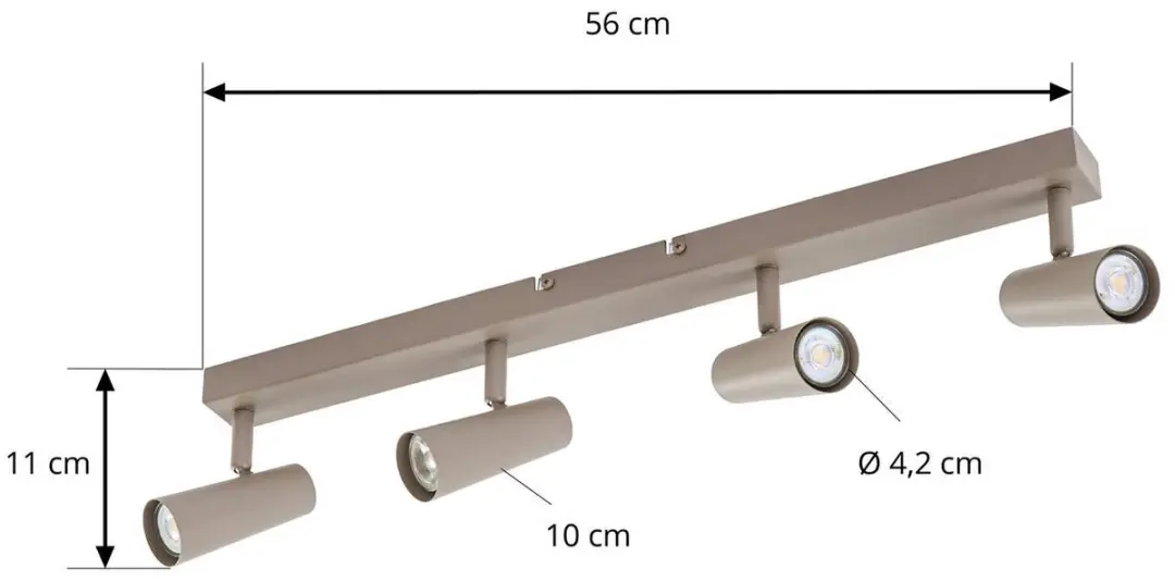 Lindby Buitenspot 4-lichts Metaal GU10