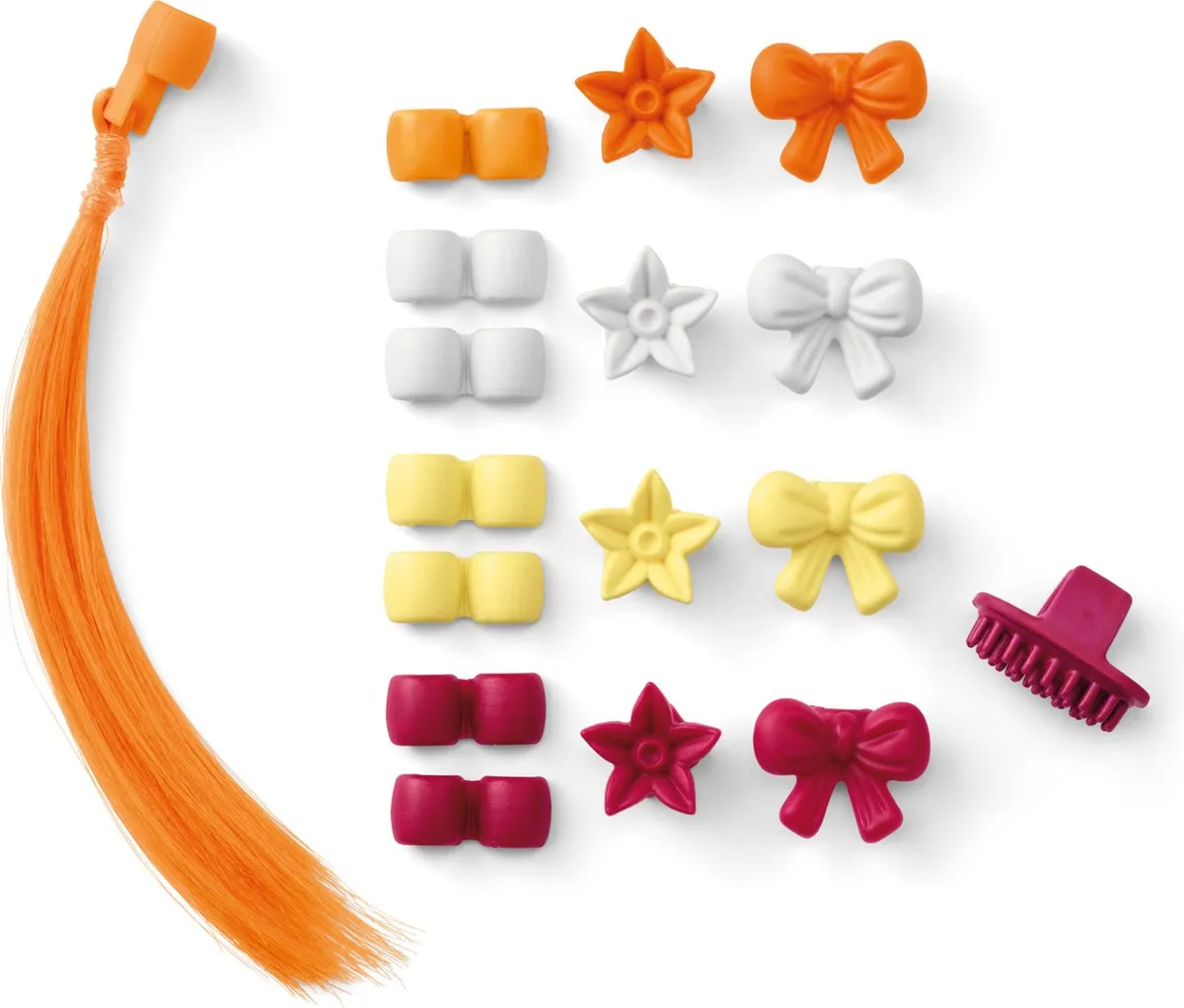 Schleich Horse Club Sofia Haarclipjes - 4 Stuks - Oranje/Wit/Geel/Rood