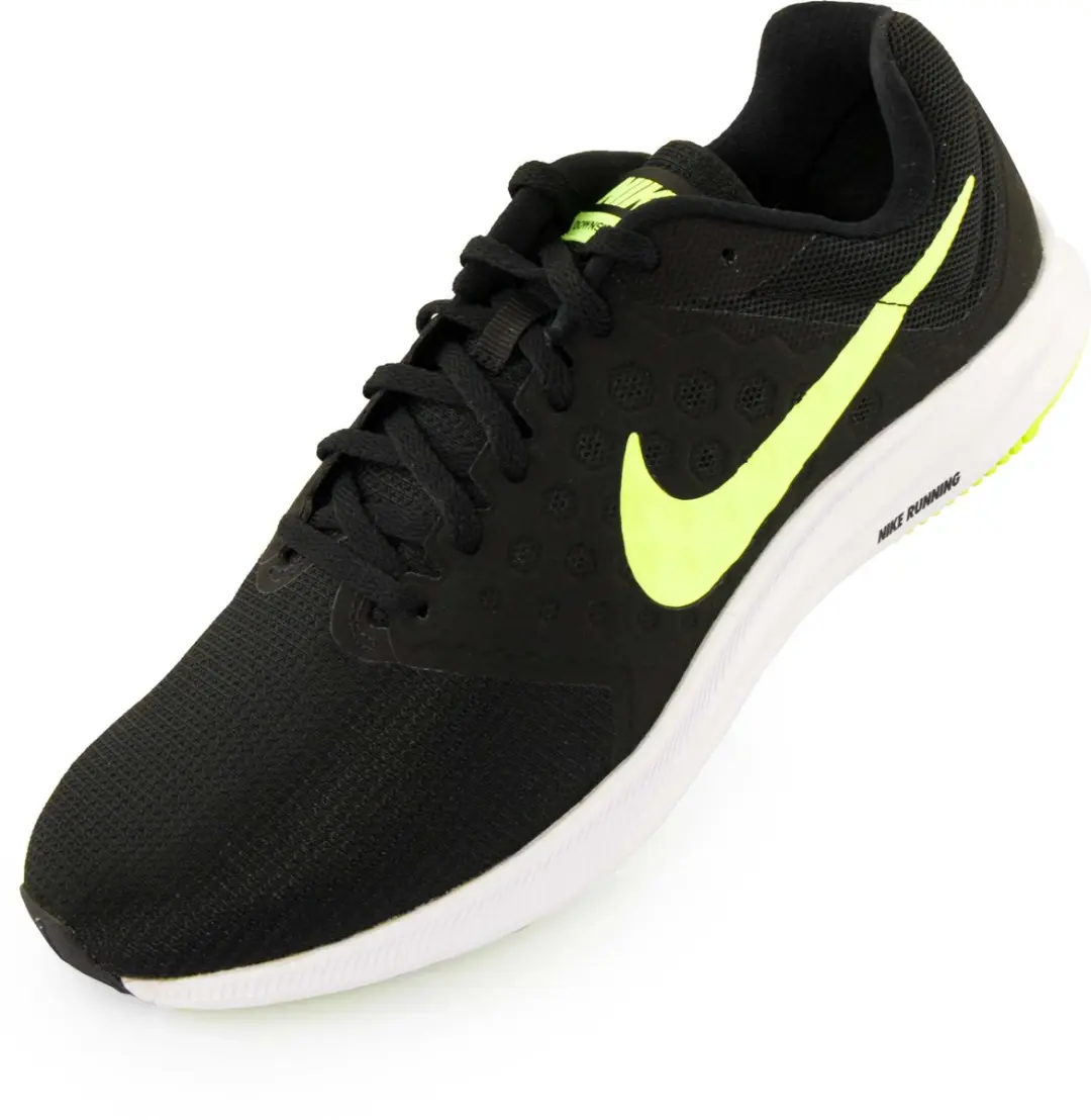 Nike Downshifter 7 Hardloopschoenen Heren - 44 - Zwart/Geel - afbeelding 2 van 6