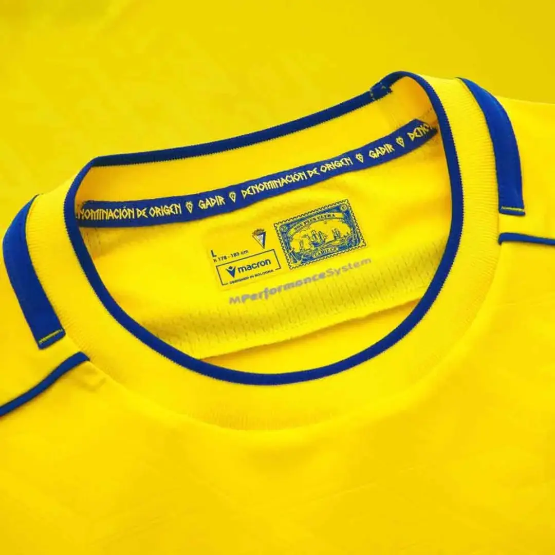 Macron Cadiz Cf 25/26 Thuis T-shirt Met Korte Mouwen Geel L Man