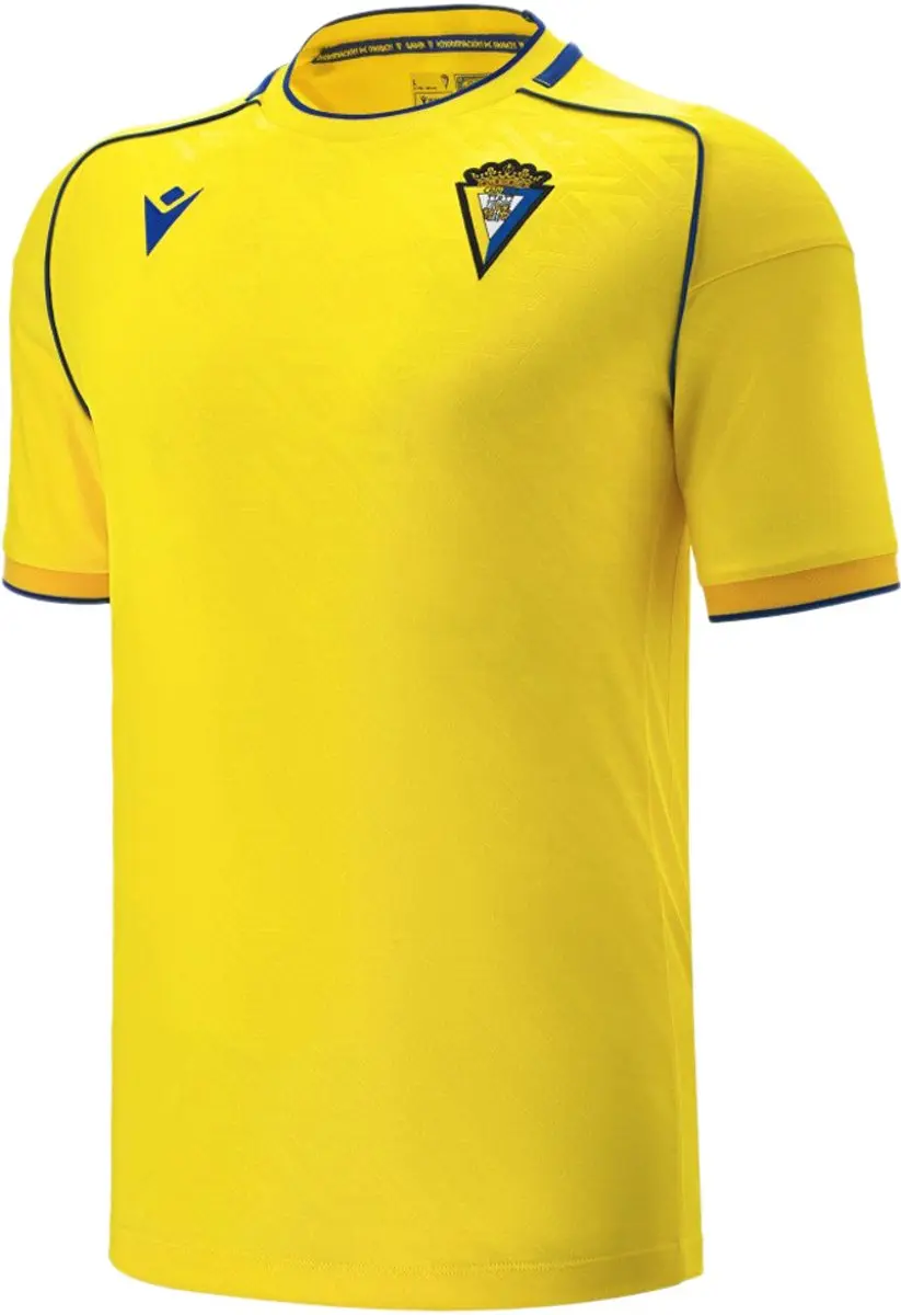 Macron Cadiz Cf 25/26 Thuis T-shirt Met Korte Mouwen Geel L Man