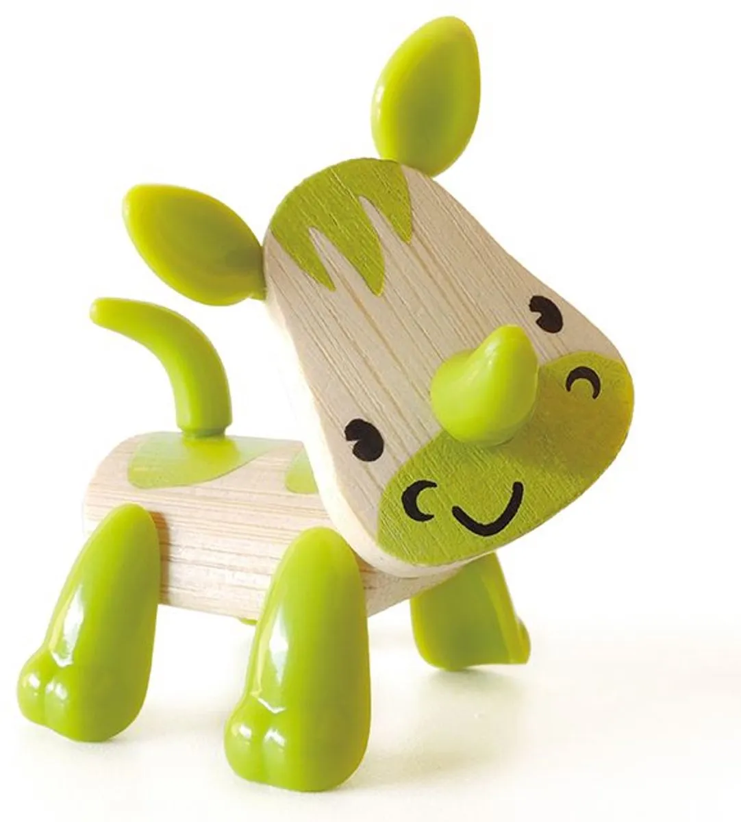 Hape Bamboe Beestje Neushoorn - Multicolor
