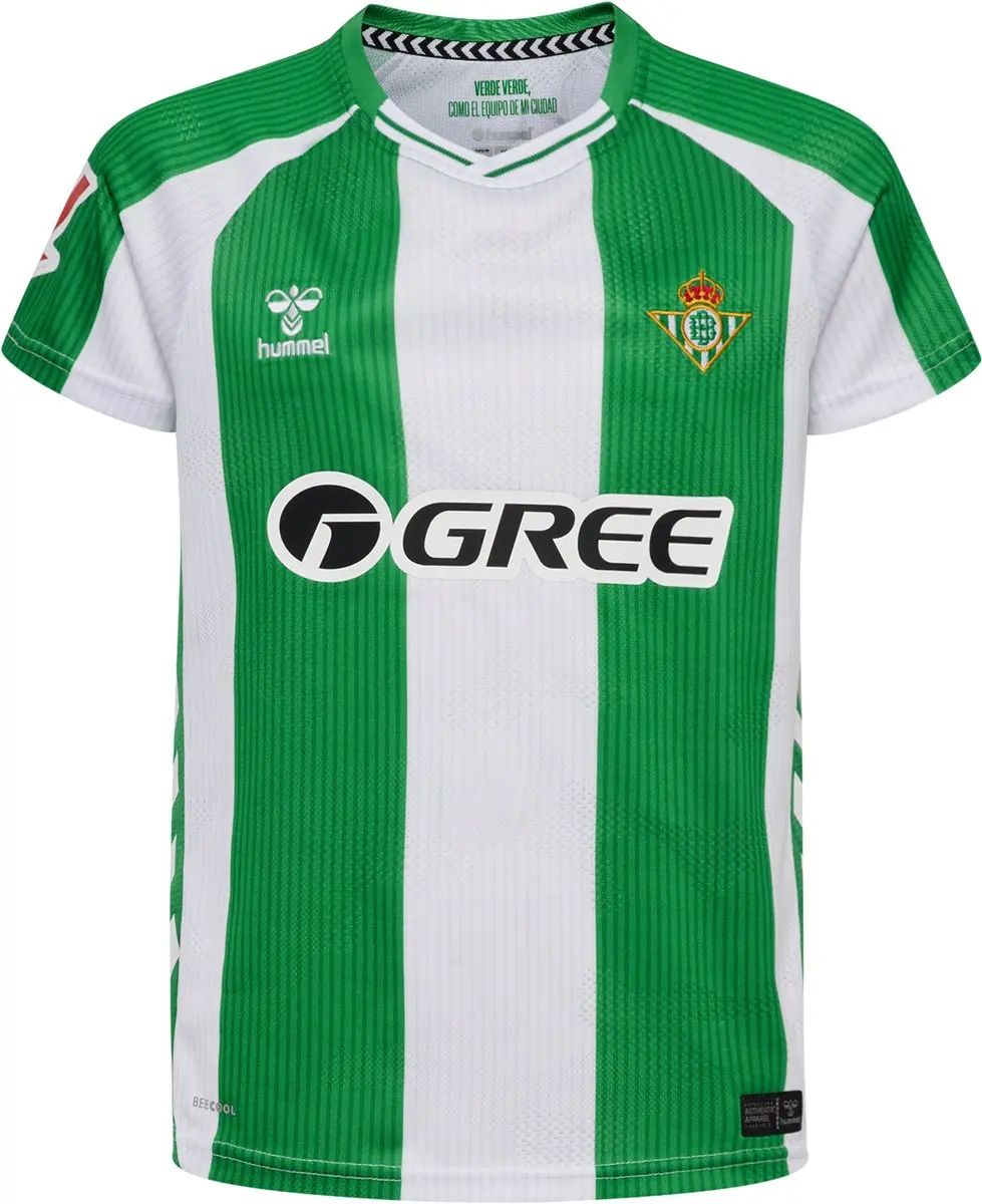 Hummel Real Betis 25/26 Thuis Korte Mouw T-shirt Junior Groen 128 cm Kinderen