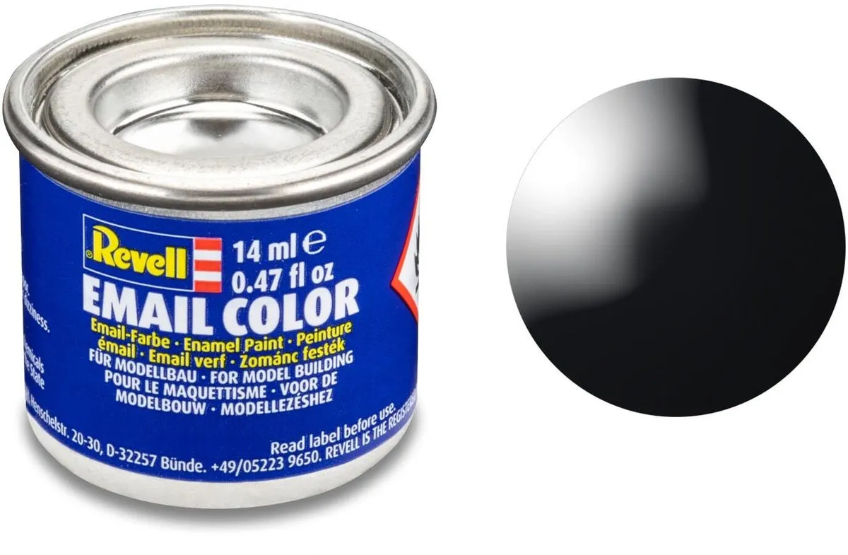 Revell Enamel Verf #7 Black Gloss 14ml