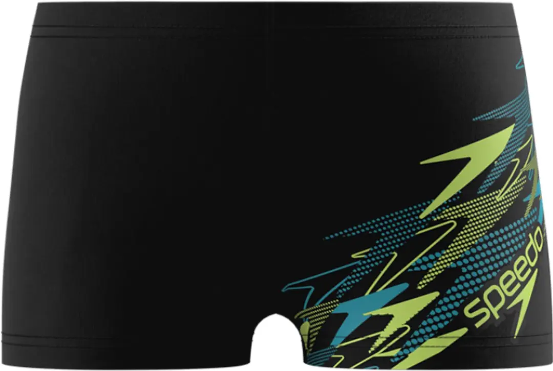 Speedo Medley Logo Aquashort Jongens 164 - Zwart/Groen