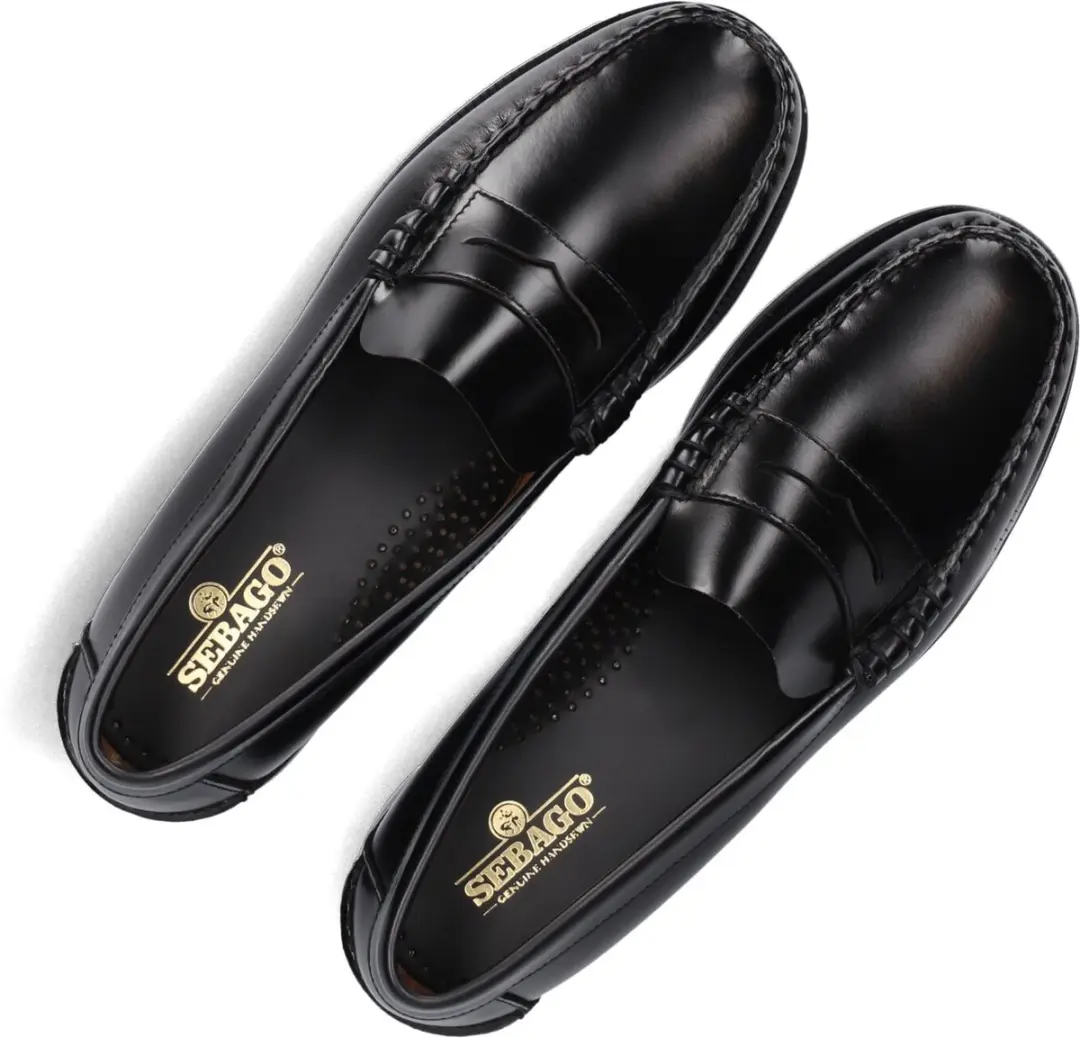 Sebago CLASSIC DAN WAXY 7000310 - Volwassenen Instappers - Kleur: Zwart - Maat: 44