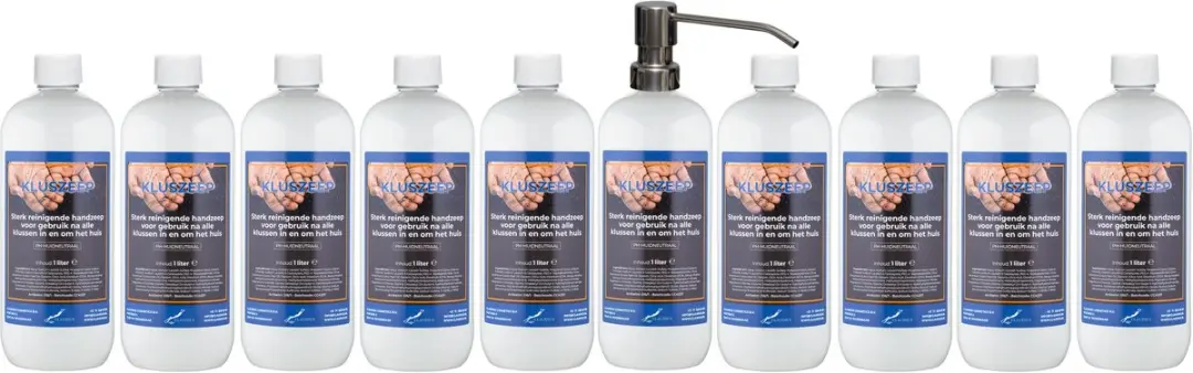 Splashbox Cosmetics Kluszeep 1L - 10 Stuks met RVS Pomp