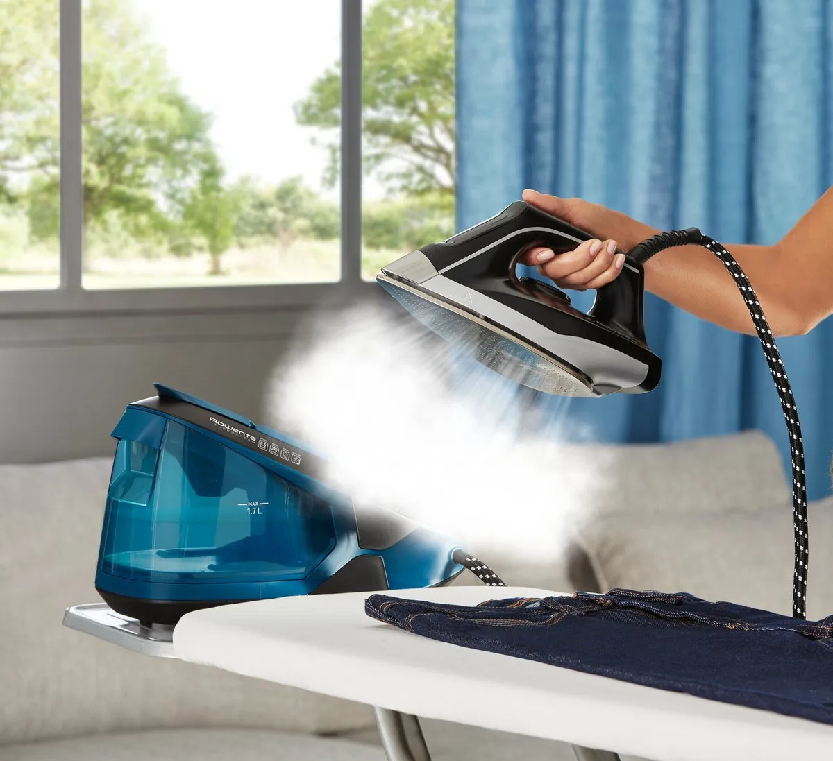 Rowenta VR8322F0 Stoomstrijkbout 2600W - 6,5 Bar - Zwart/Blauw