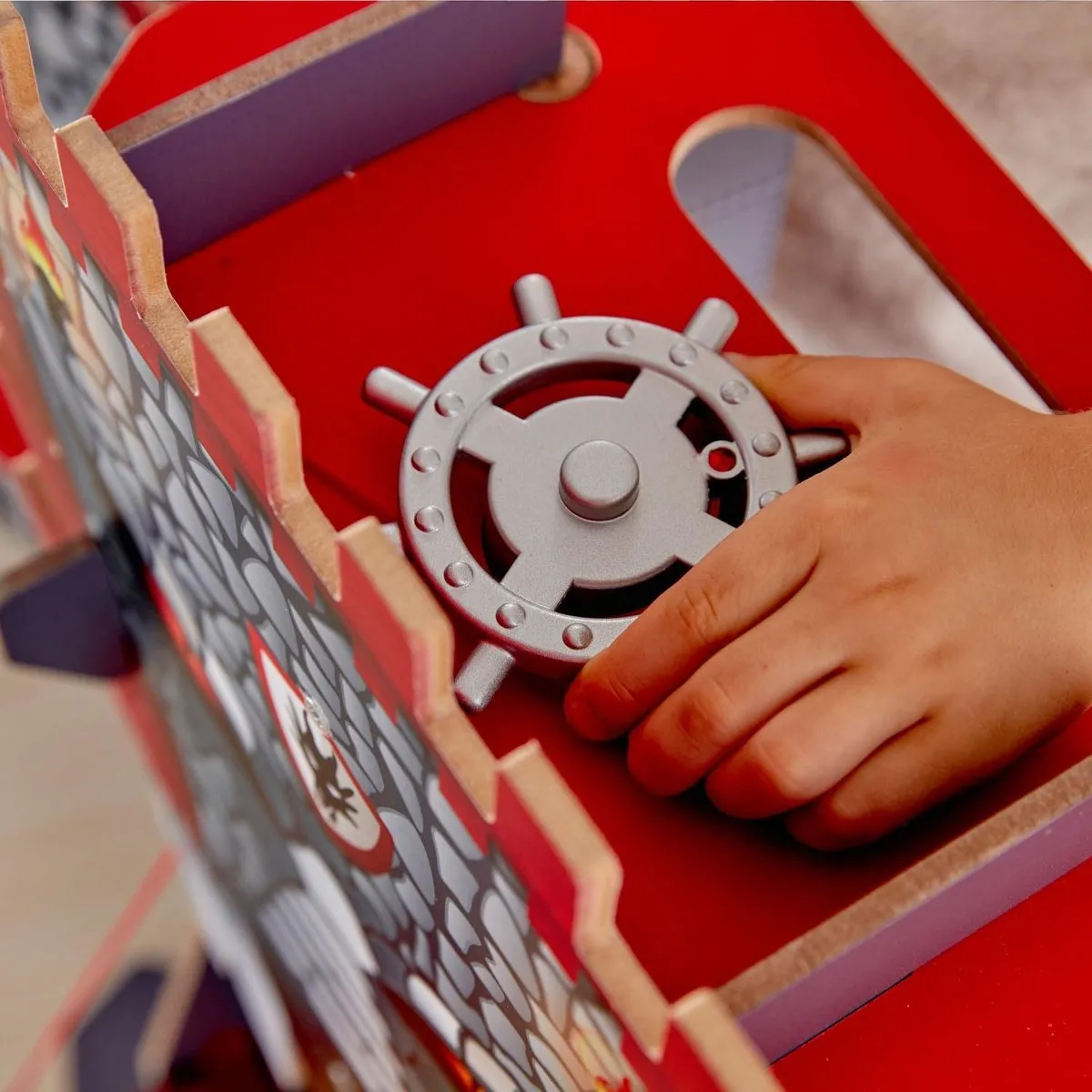 Hape Viking Castle Houten Speelset E3025 - Rood