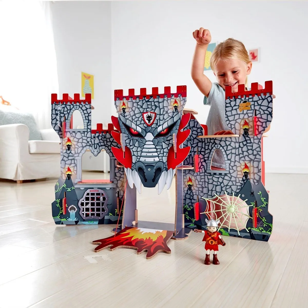 Hape Viking Castle Houten Speelset E3025