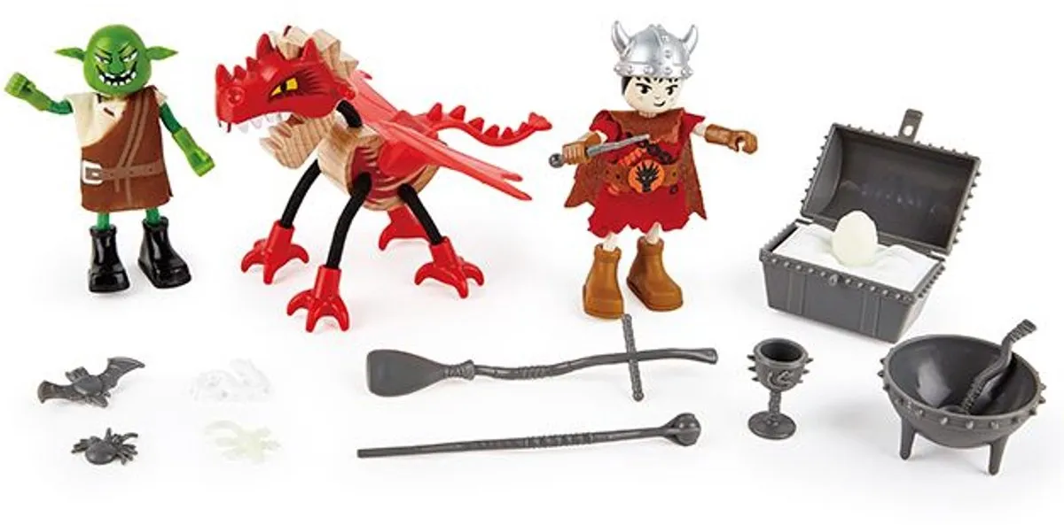 Hape Viking Castle Houten Speelset E3025 - Rood - afbeelding 6 van 6