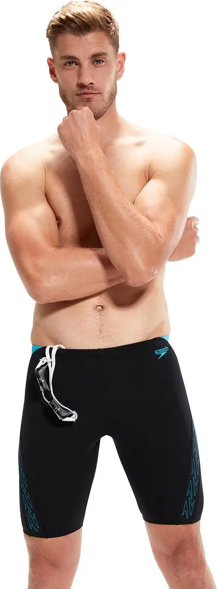 Speedo Hyper Boom Splice Jammer - Maat 5 - Zwart/Blauw