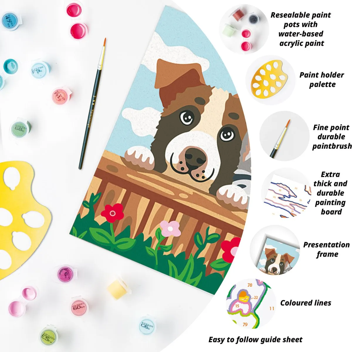 Ravensburger Creart Cat and Dogs Schilderen op Nummer - Meerkleurig