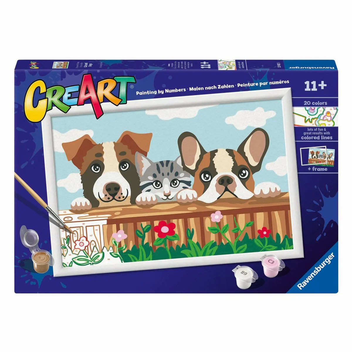 Ravensburger Creart Cat and Dogs Schilderen op Nummer - Meerkleurig