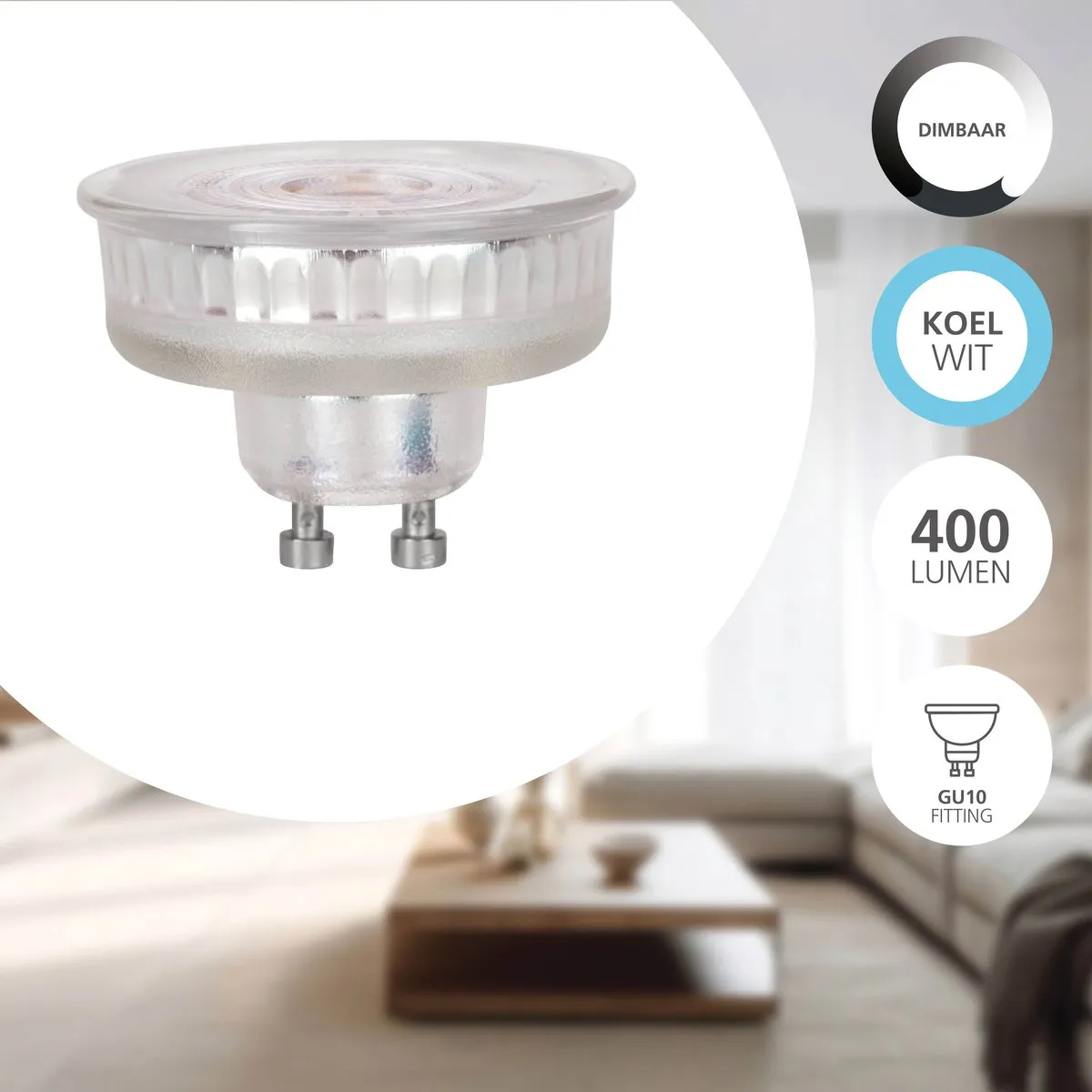 Eglo LED Lamp GU10 4W - 4000K - Ø5cm - afbeelding 6 van 6