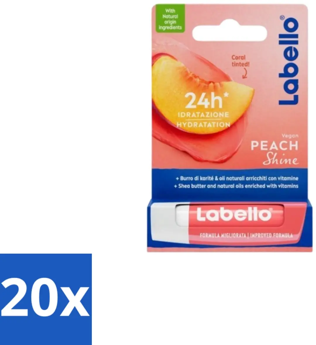 Labello Peach Shine Lippenbalsem 4,8g