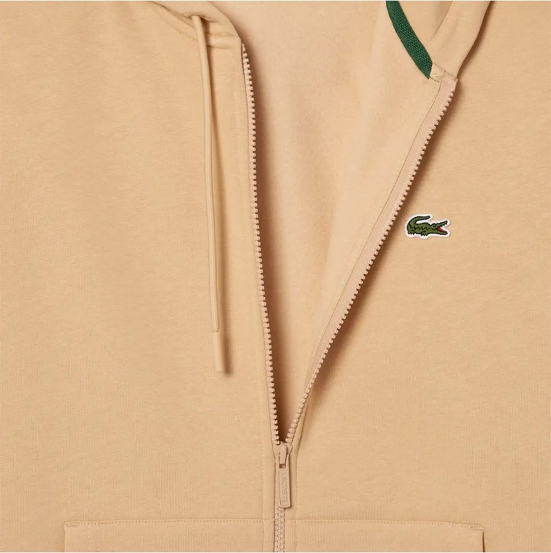 Lacoste Fleece Hoodie S - Beige Katoenmix