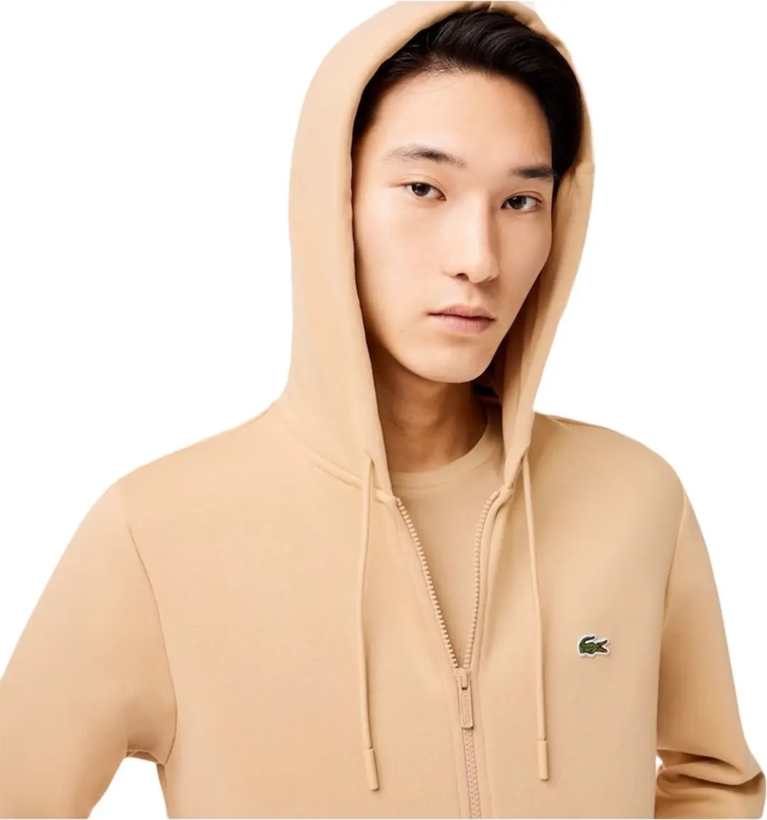 Lacoste Fleece Hoodie S - Beige Katoenmix