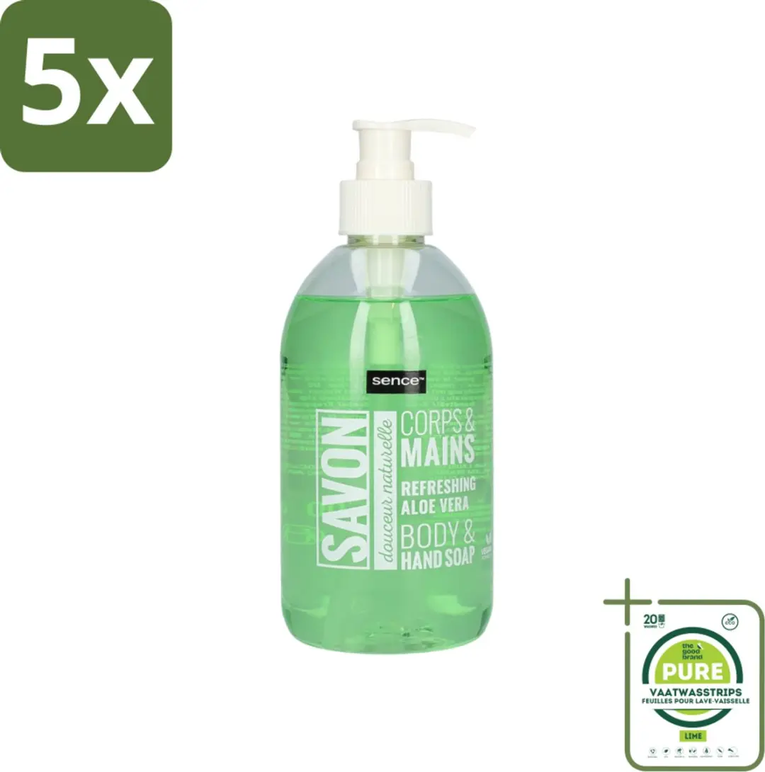 Sence Refreshing Aloe Vera Handzeep 2500ml - 5x500ml